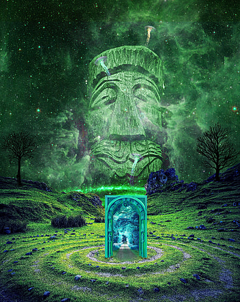 Fantasy, hop, Imagination, Portal, Totem HD phone wallpaper