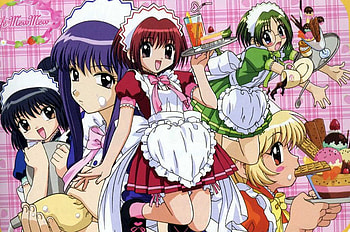 Cafe Mew Mew, ichigo, sweets, lettuce, zakuro, minto, tokyo mew mew, anime, pudding, snacks HD wallpaper