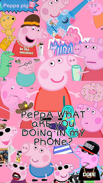 peppa pig, mix HD phone wallpaper