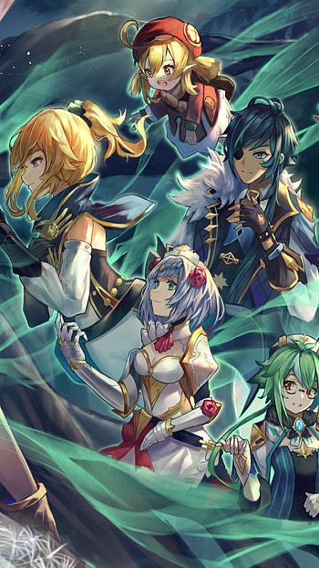 Diluc (Genshin Impact), Venti (Genshin Impact), video game, Genshin Impact HD phone wallpaper