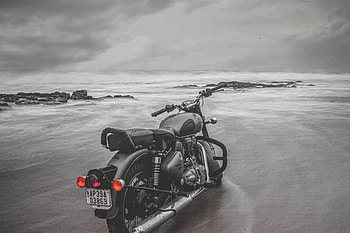 Sea, Beach, Motorcycles, Grey, Motorcycle, Bike HD wallpaper