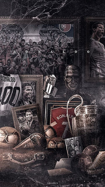Ronaldo, Trophies, Collection, Football, Messi HD phone wallpaper