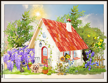 LITTLE COTTAGE, ART, LITTLE, COTTAGE, ABSTRACT HD wallpaper