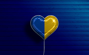 I Love Wicklow, , realistic balloons, blue wooden background, Day of Wicklow, irish counties, flag of Wicklow, Ireland, balloon with flag, Counties of Ireland, Wicklow flag, Wicklow HD wallpaper