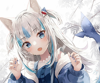 Gawr Gura, Anime, Virtual Youtuber, Hololive HD wallpaper