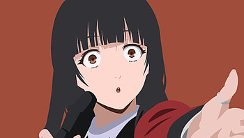 Amazed, anime girl, Yumeko Jabami, Kakegurui HD wallpaper