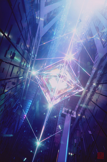 Glare, Bright, Miscellanea, Miscellaneous, Beams, Rays, Glow, Figure, Crystal HD phone wallpaper
