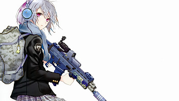 Sniper Anime Girl - For.com HD wallpaper