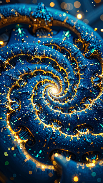 Eternal Time Spiral, fractal, cosmic, Abstract HD phone wallpaper