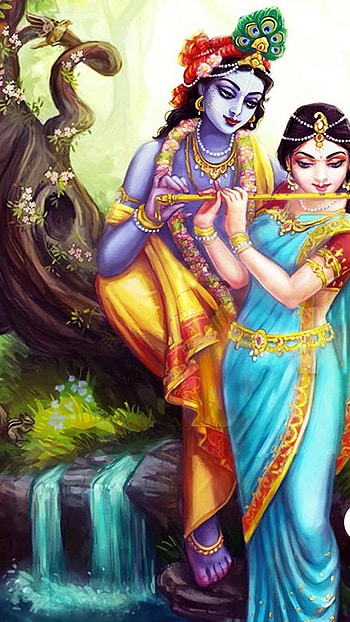 Radha Krishna , Nature Background HD phone wallpaper
