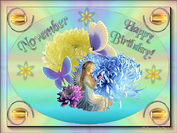 November Birtay, birtays, gems, november, topaz, flowers, chrysanthemums HD wallpaper