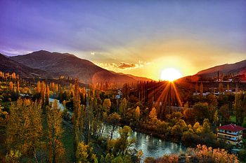 Sunset Dawn Nature Mountain Landscape Kackars , sunset, dawn, nature, mountains, landscape HD wallpaper