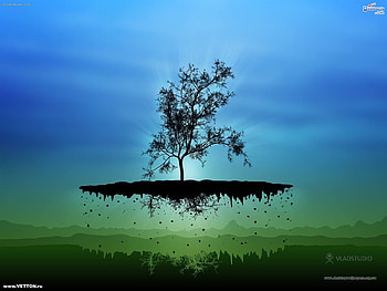 3D Under Roots, cool HD wallpaper