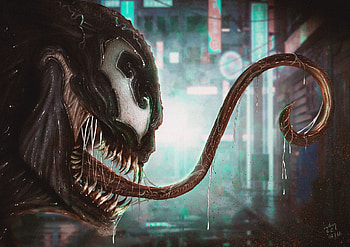 Venom Digitalart, venom, superheroes, digital-art, artist, artwork, artstation HD wallpaper