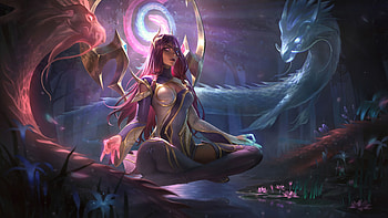 karma game, flowers, dragons, girl, woman, plants HD wallpaper