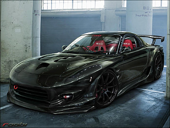 Mazda RX7, digtal art, rx7, mazda, car HD wallpaper