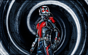 Ant-Man, gray grunge background, superheroes, Marvel Comics, vortex, Ant-Man HD wallpaper