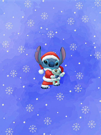 christmas, xmas, cute, snow, stich HD phone wallpaper