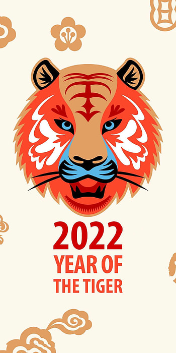 Tiger 2022, Festive , New Year blessings, Prosperity and luck HD phone wallpaper