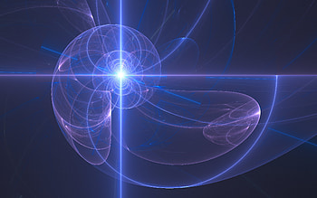 Blue Fractal Rays, blue, rays, fractal, abstract HD wallpaper