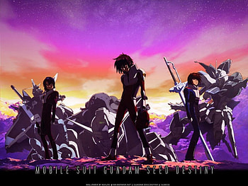 Gundam Seed in Sunset, seed, anime, sunset, gundam HD wallpaper