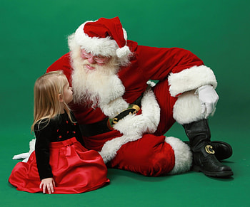 Little girl and Santa Claus, Claus, Girl, Santa, Little HD wallpaper