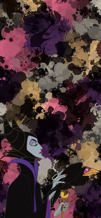 Maleficent abstract, art, pink HD phone wallpaper