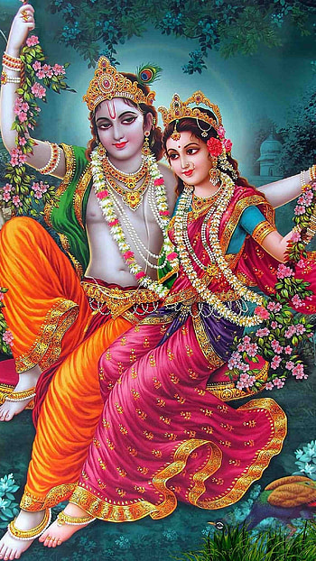 Radha Krishna , Lord Vishnu HD phone wallpaper
