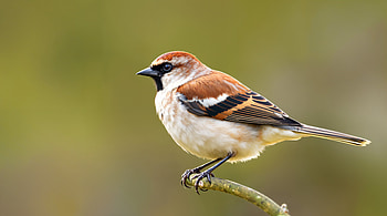 Sparrow Serenity — Ultra, sparrow, bird, finch, songbird HD wallpaper