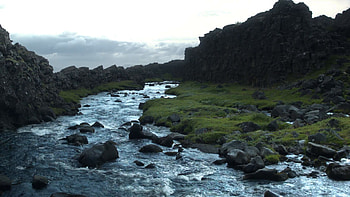 Thingvellir National Park, Oxararfoss close up, Atmosphere, Shade HD wallpaper