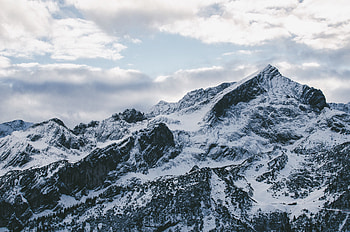 Nature, Sky, Mountains, Clouds, Snow, Vertex, Top, Snow Covered, Snowbound HD wallpaper