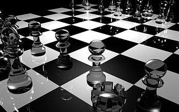Chess, 3D, Surface, Glass, Bw, Chb, Board HD wallpaper