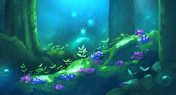 Flowers, Magic, Art, Forest, Bubble HD wallpaper