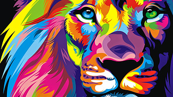 Artwork, Lions HD wallpaper