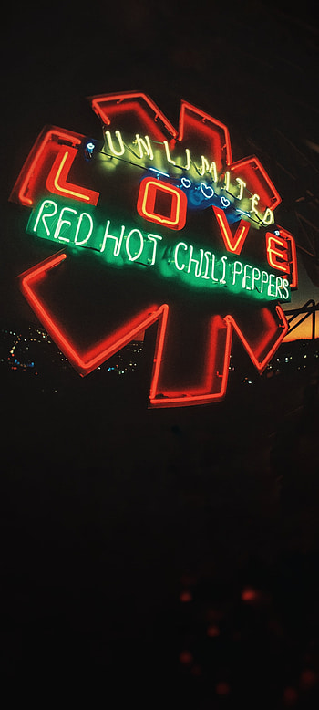 Red hot chili peppers, neon, visual_effect_lighting HD phone wallpaper