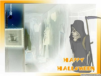 Grim Reaper, halloween, room HD wallpaper