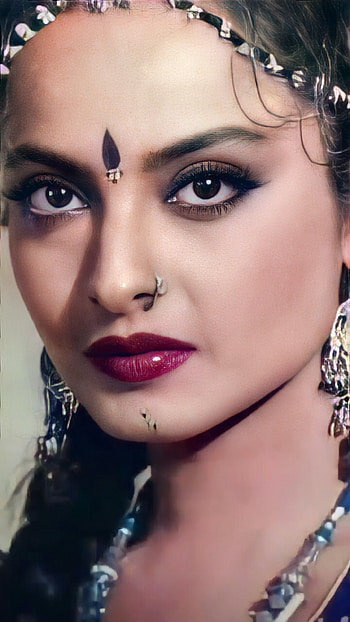 Rekha, bollywood actress, vintage HD phone wallpaper