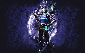Fortnite Fresh Aura Skin, Fortnite, main characters, purple stone background, Fresh Aura, Fortnite skins, Fresh Aura Skin, Fresh Aura Fortnite, Fortnite characters HD wallpaper