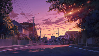 Japan House Orange Sky Calm, japan, house, orange, sky, artist, artwork, art, digital-art, artstation HD wallpaper