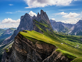 Odle Range, Mountains HD wallpaper
