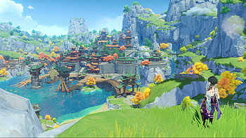 Genshin Impact, Breathtaking landscapes, Immersive fantasy world, Epic battles HD wallpaper