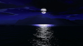full moon over the sea 1084134 night sky moon cloud sea HD wallpaper