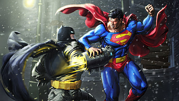 The Bat And The Last Son, batman, superman, superheroes, artwork, art, digital-art HD wallpaper