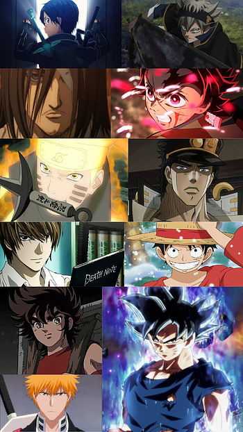 Protagonistas, jotaru, goku, kirito, Luffy, tanjiro, Ichigo, Eren, Naruto, phoenix_530, anime HD phone wallpaper