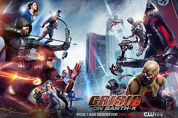 Flash, Supergirl (Tv Show), Melissa Benoist, Tv Show, Crossover, Arrow (Dc Comics), Arrow (Tv Show), Atom (Dc Comics), Brandon Routh, Caity Lotz, Cisco Ramon, Grant Gustin, Green Arrow, Legends Of Tomorrow (Tv Show), Reverse Flash, Stephen Amell, Supergirl, The Flash (2014), Tom Cavanagh, Vibe (Dc Comics), White Canary (Dc Comics) HD wallpaper