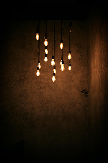 Dark, Glow, Room, Light Bulbs HD phone wallpaper