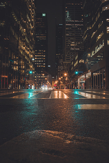 Cities, Building, Lights, Road, Night City HD phone wallpaper