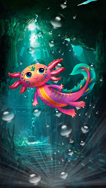 Ajolotl, collectible, nature, folclore, animals, latin, mexican, alebrije HD phone wallpaper