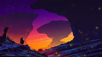 Synthwave Knight , knight, synthwave, artist, artwork, digital-art, deviantart HD wallpaper