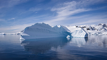 Glacier Iceberg Under White Clouds Blue Sky During Daytime Nature HD wallpaper